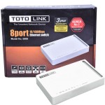 Switch 8 Port TOTOLINK S808 - Nhựa, 10/100