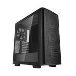 Case DEEPCOOL CK560 Black (Mid Tower/ Màu Đen/ 3 fan ARGB)