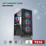 Case VSPTECH ATX Gaming T510 (Black, Pink)